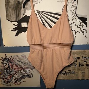 2X. Baby pink One-Piece Swimsuit.